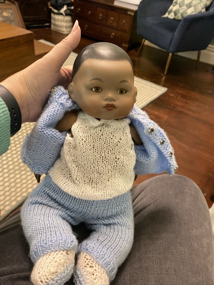 Vintage AM Black Baby Boy Doll Handmade Creations Past Bisque eBay