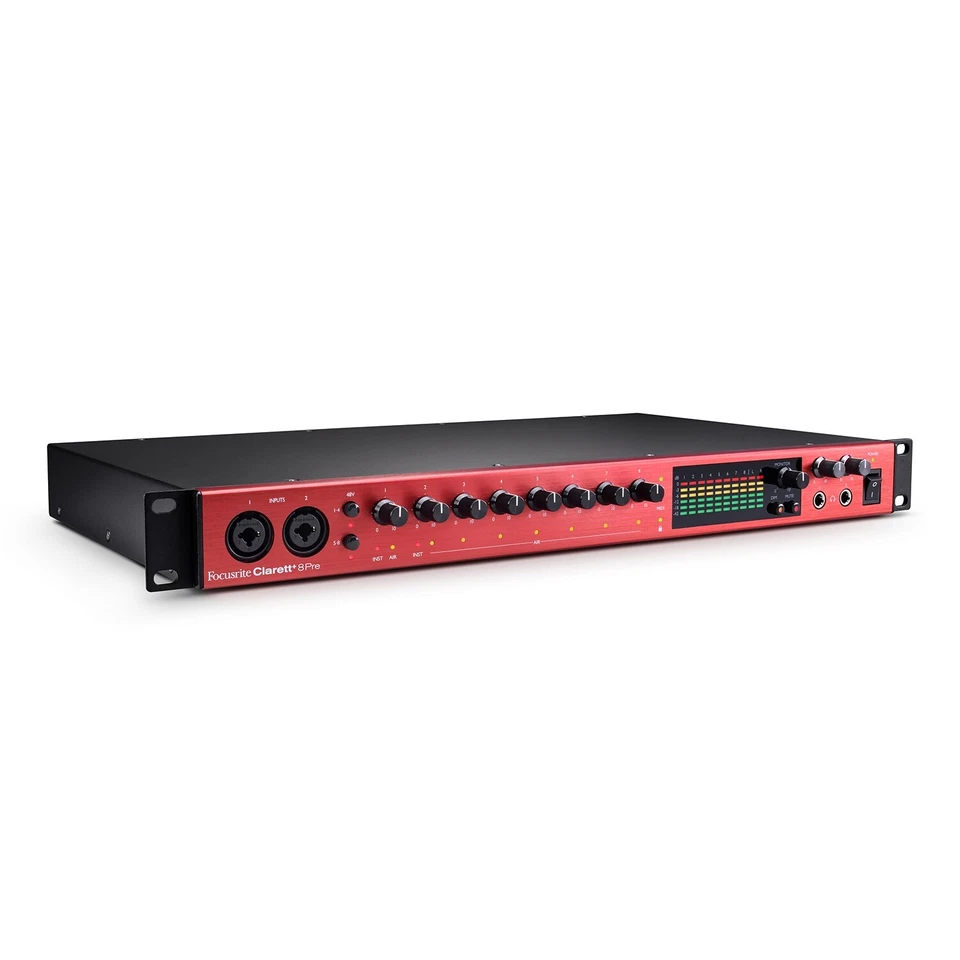 Focusrite Clarett+ 8Pre 18-In/20-Out USB-C Audio Recording Interface, 8 Preamps - Image 2 of 4