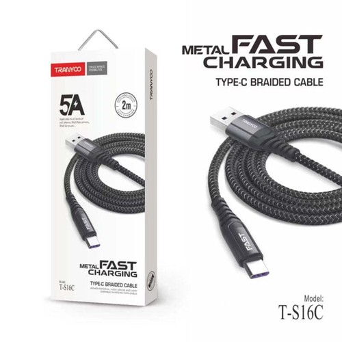 Câble USB Type C TRANYOO (T-S16C) 2M 5A Charge Rapide Chargeur Câble Synchronisation Données - Photo 2 sur 5