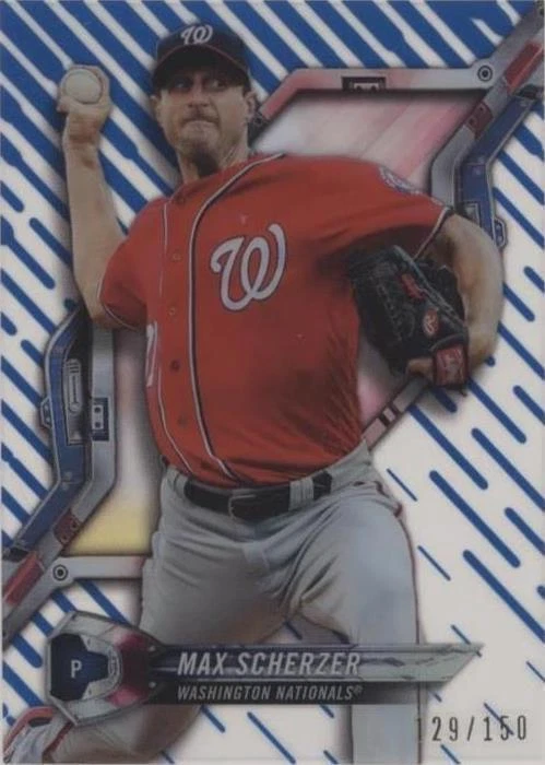 Pattern 1 Waves/Diagonals Blue Rainbow Foil