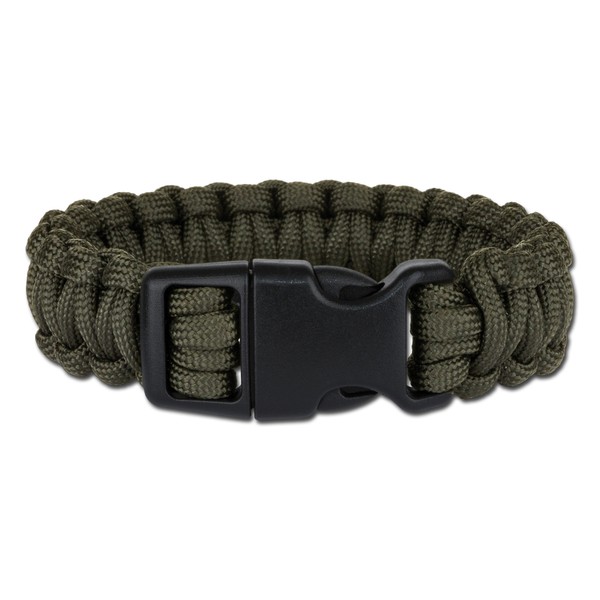 Neu Survival Paracord Armband Breit Oliv FüR Camping Outdoor Survival Bushcraft-image