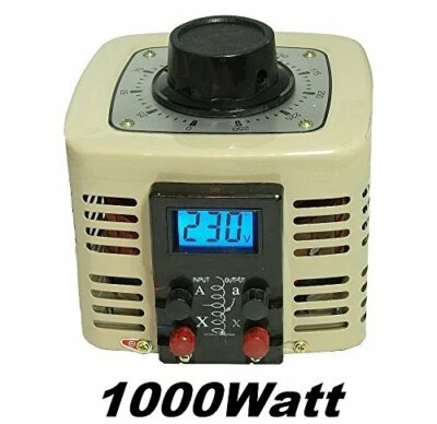 MARKENLOS LCD Regeltrafo 1000Watt 4A Ringkerntransformator Stelltrafo Spartrafo