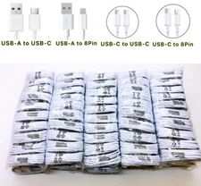LOT 10 / 50X USB-C Cable Fast Charge Type C Charging For Samsung  Android iPhone