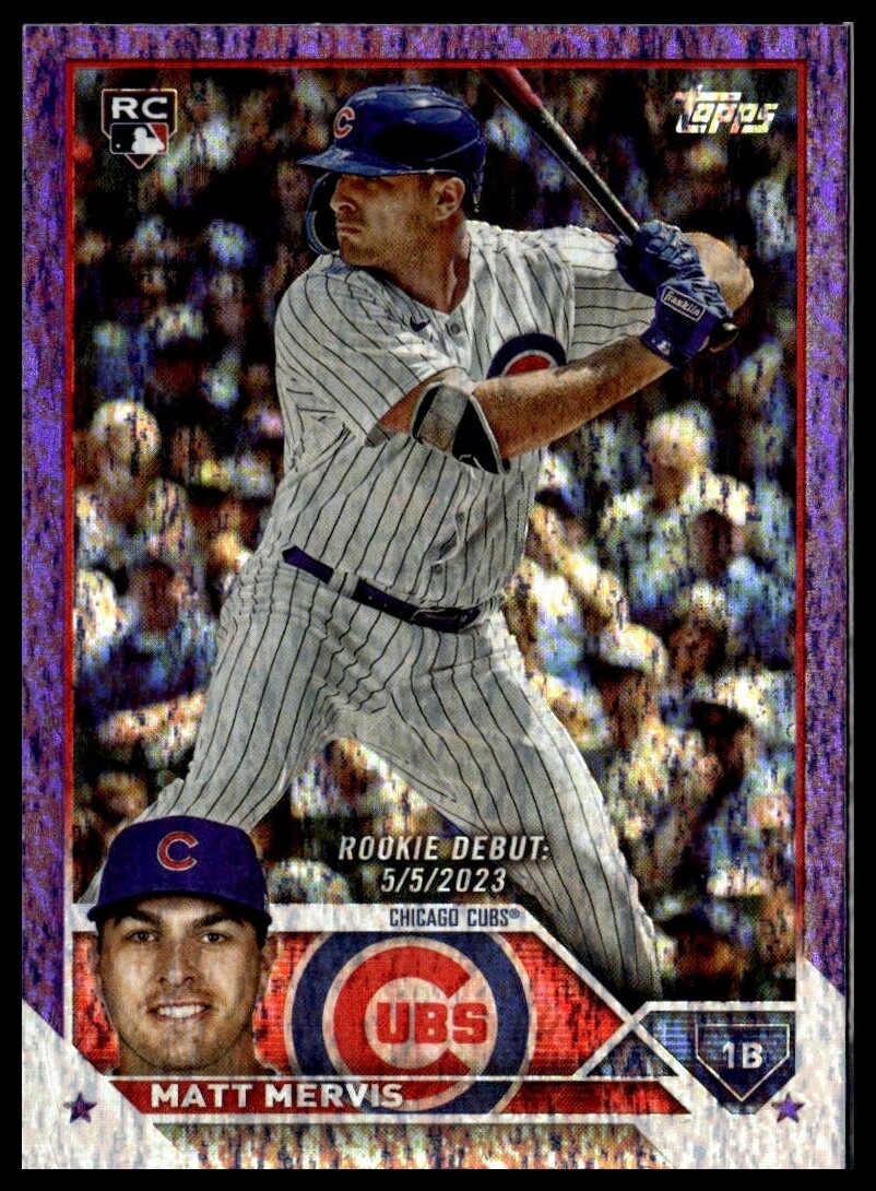 2023 Topps Update US236 Matt Mervis Chicago Cubs RC Purple Foil 059/799