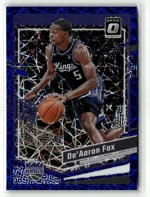 2023-24 Donruss Optic #52 De'Aaron Fox Blue Velocity