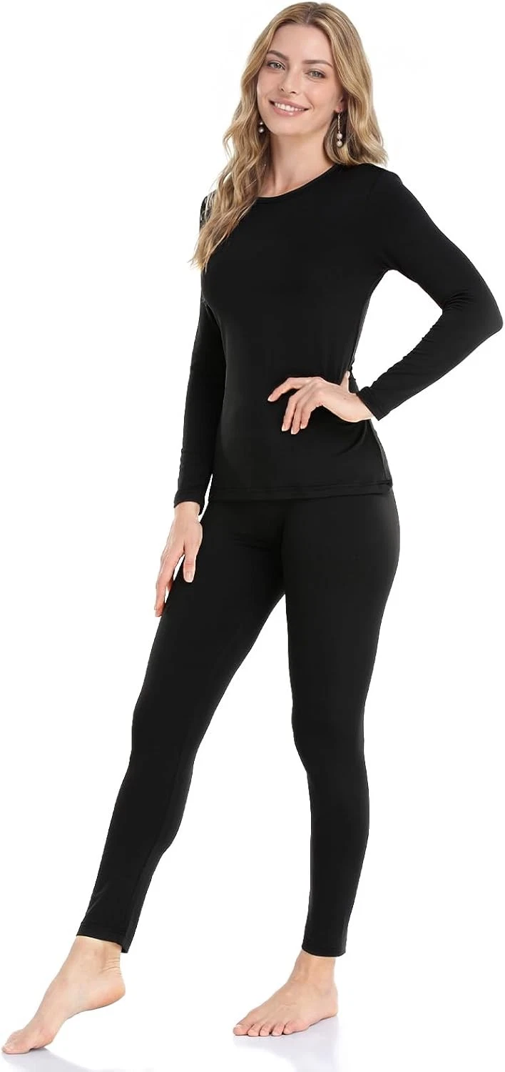 WEERTI Thermal Underwear for Women Long Johns with Fleece Lined Base Layer Women