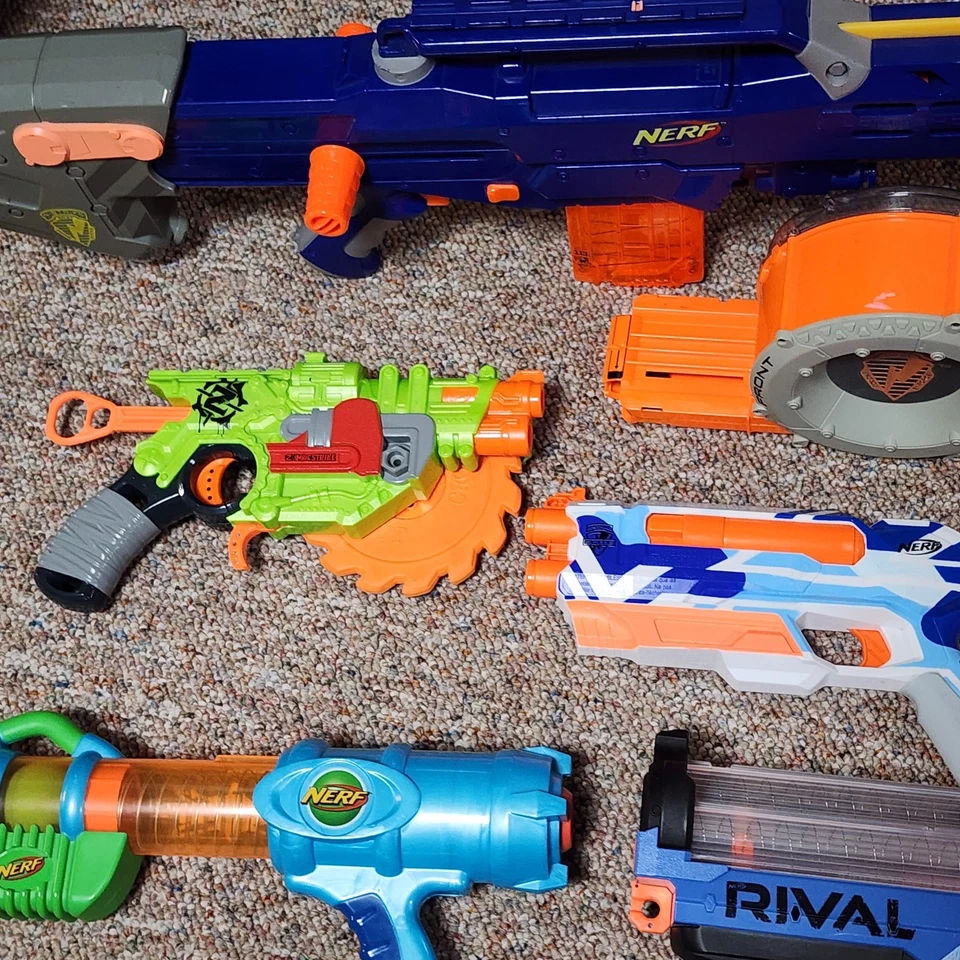 NERF Gun Lot of 12 Blasters Longshot CS-6 Rival XV-3000 SurgeFire Shockwave Set - Image 4 of 4