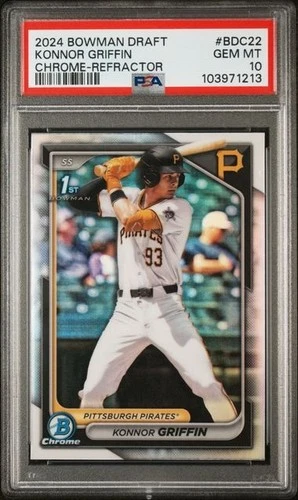 2024 Bowman Draft 1st Chrome Konnor Griffin Refractor Rookie #BDC22🔥PSA 10🔥GEM