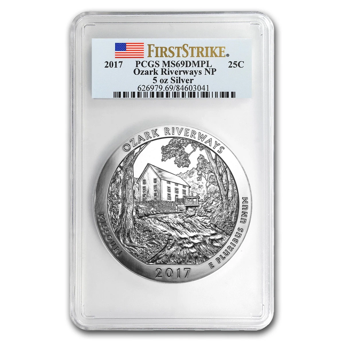 2017 5 oz Silver ATB Ozark Riverways MS-69 DMPL PCGS (FS) | eBay
