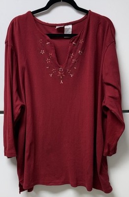 JMS Just My Size 26W/28W  Woman s Long Sleeve Top Stretchy & Comfortable Pre-own