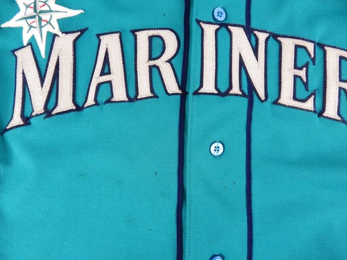1990s Mens Seattle Mariners Alex Rodriguez #3 Authentic Teal Jersey Russell 7 - Picture 5 of 12