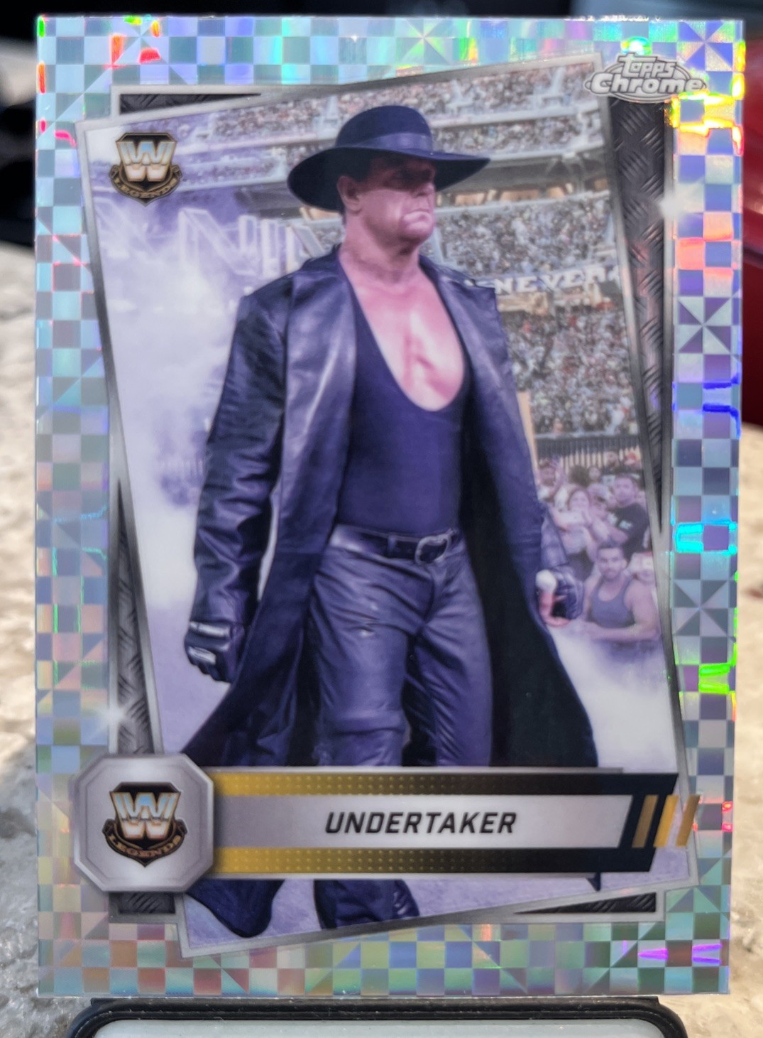 2025 Topps Chrome WWE #21 Undertaker X-Fractor Refractor