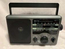 Portable AM/FM Radio Battery Operated Big Speaker Tone Control AC/DC Power