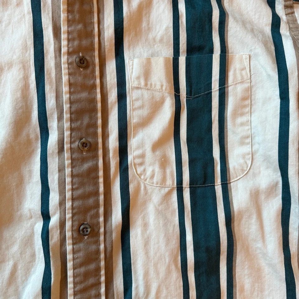 VTG CAMBRIDGE CLASSICS Striped Button Down Shirt Size M Indie Hipster Eclectic - Image 4 of 4