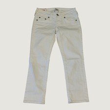 True Religion Lizzy Straight Jeans Women 26 White Low Rise Made in USA