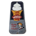 Vintage Old Dairy Queen Sign - Porcelain Diner Gas Pump Sign