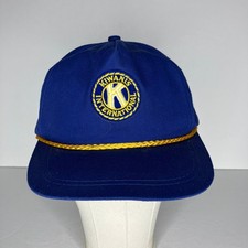 Vintage Kiwanis International Hat K-Products Men's Adjustable Blue Gold Rope