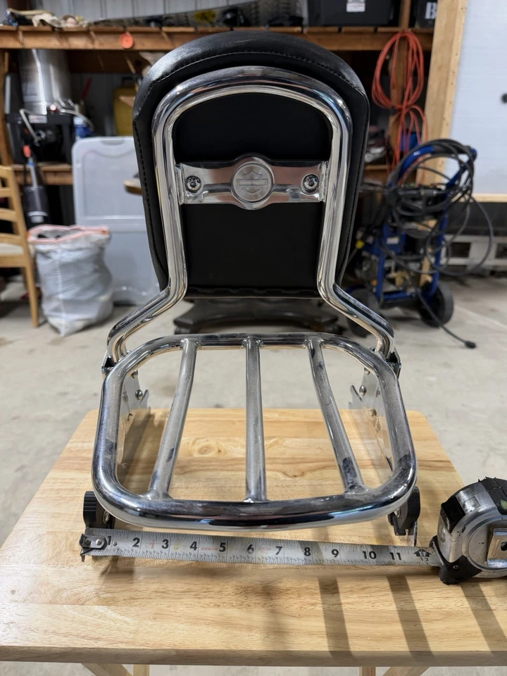 2011 harley davidson fatboy sissy bar with luggage rack - Image 3 of 4