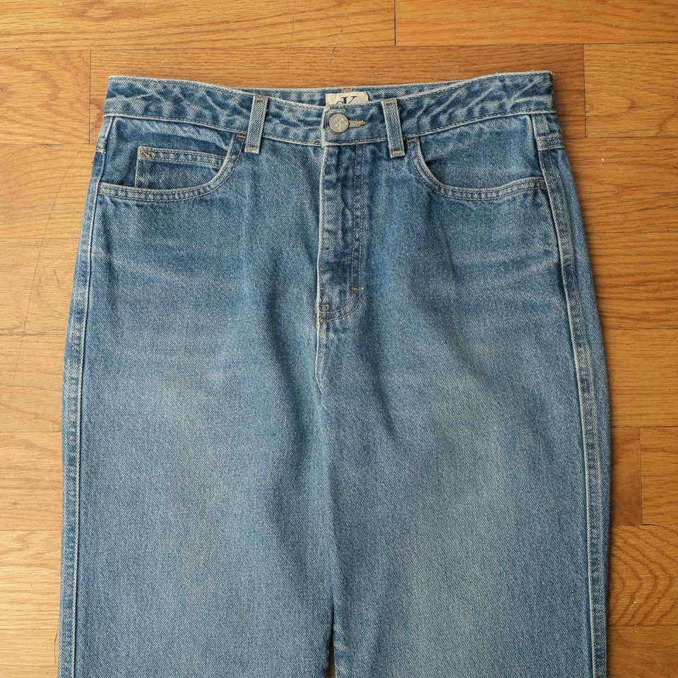 Pantalones de mezclilla vintage de los 90 Calvin Klein originales rectos lavados claros para mujer talla 10” Foto 2 de 4
