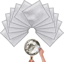 12Pcs Wire Dishwashing Rags, Non-Scratch Multipurpose Mesh Dish Cloths Kitchen