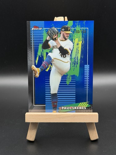 PAUL SKENES 2026 Topps Finest Common Blue Refractor #/150 Pirates