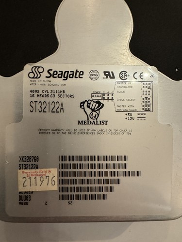 SEAGATE ST32122A 9J7013-503 DCT3.02 IDE HARD DRIVE 2111 Mb - Picture 2 of 12