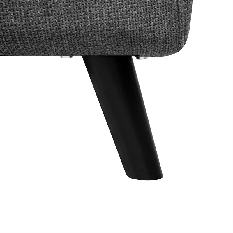 3 in 1 Foldable Linen Chaise Lounge with Adjustable Backrest,Footrest and Pillow