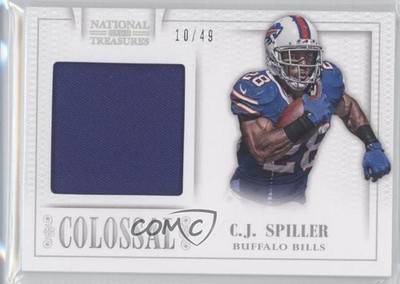 2013 Panini National Treasures Colossal Materials 10/49 CJ Spiller #8 3c9