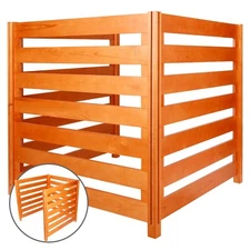 Privacy Screen Air Conditioner Fence Screen Outdoor Wood Privacy Fence AC Cover 