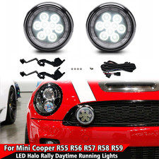 LED Halo Rally DRL Daytime Running Lights For Mini Cooper R55 R56 R57 R58 R59