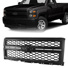 Front Bumper Grille For 2014 2015 Chevrolet Silverado 1500 Matte Black Grille