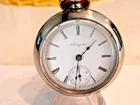 Large 18SZ-Elgin Pocket Watch-in 1/2 Hunters Case, Serviced- Runs Great-1899