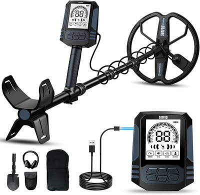 SUNPOW Rechargeable Metal Detector for Adults - 2500Mah Lithium Battery for 35H 