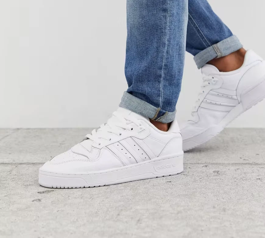 Adidas Originals Rivalry Low Mens Trainers White Size Uk 7.5,8,8.5,9,9.5,10,10.5