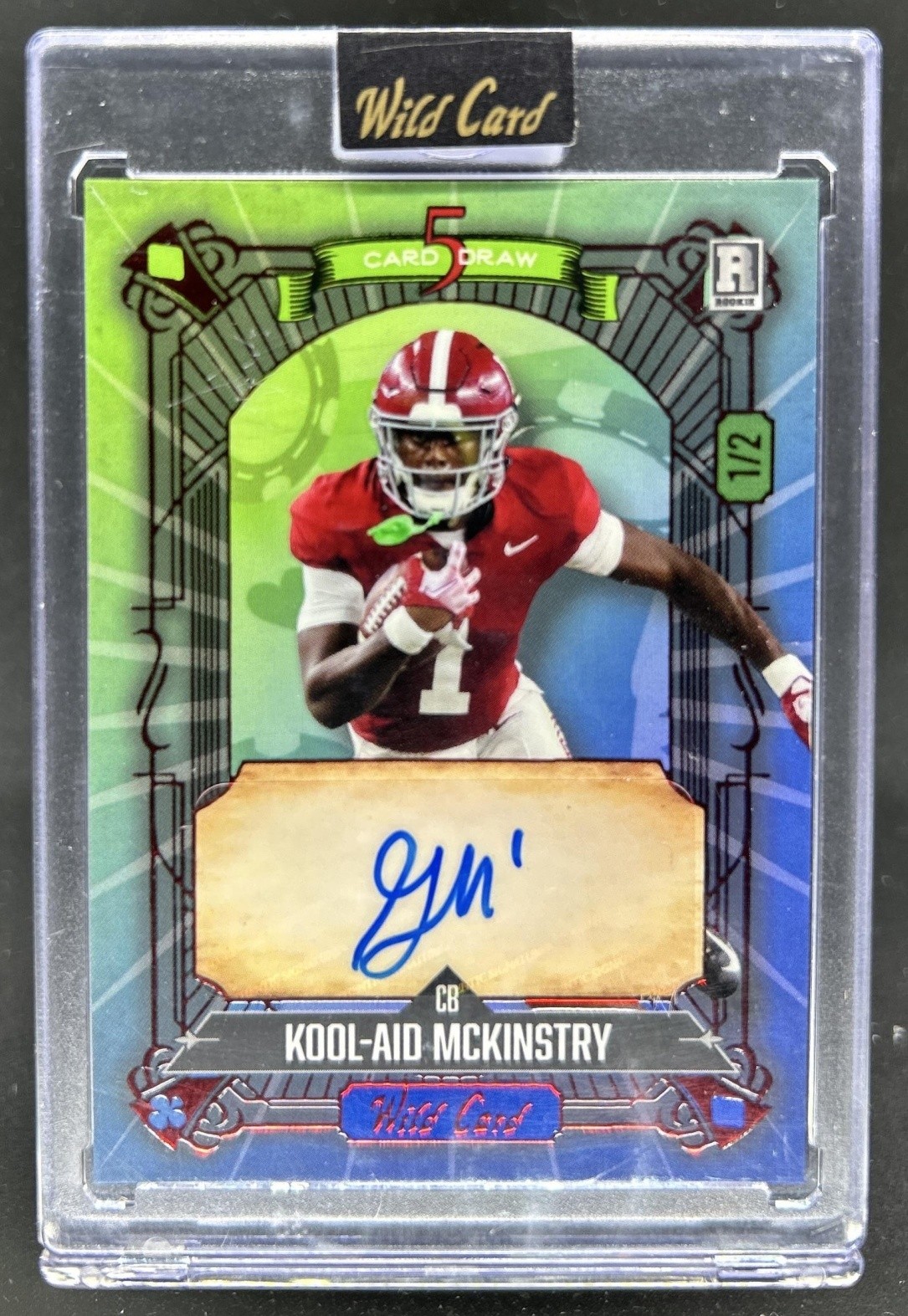 Kool-Aid McKinstry Wild Card 5 Card Draw Hobby Autographs #KM Classic-Rainbow Foil-Blue/Green