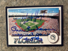 RENE LACHEMANN CHARLIE HOUGH FLORIDA MARLINS AUTOGRAPHED 1ST GAME 4-5-93 SCORE