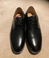 Jones Bootmaker Men's Black Leather Lace Up Shoes, Size UK 8