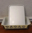 1957 PYREX 575-B 2 QT Space Saver Dish Promo Needlepoint Embroidery 3pcs 550MC