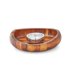 Butterfly Collection Chip and Dip Serving Tray and Bowl | 2Piece Set | Metal ...