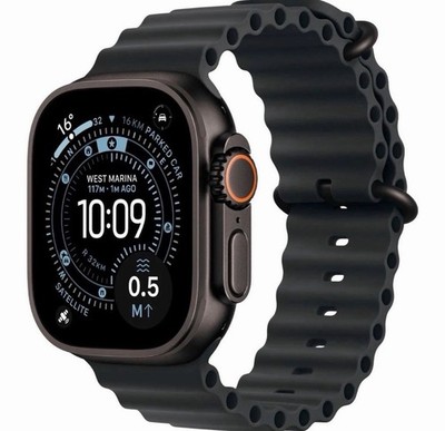 Apple Watch Ultra 3 49mm Black Titanium mit Black Ocean Band