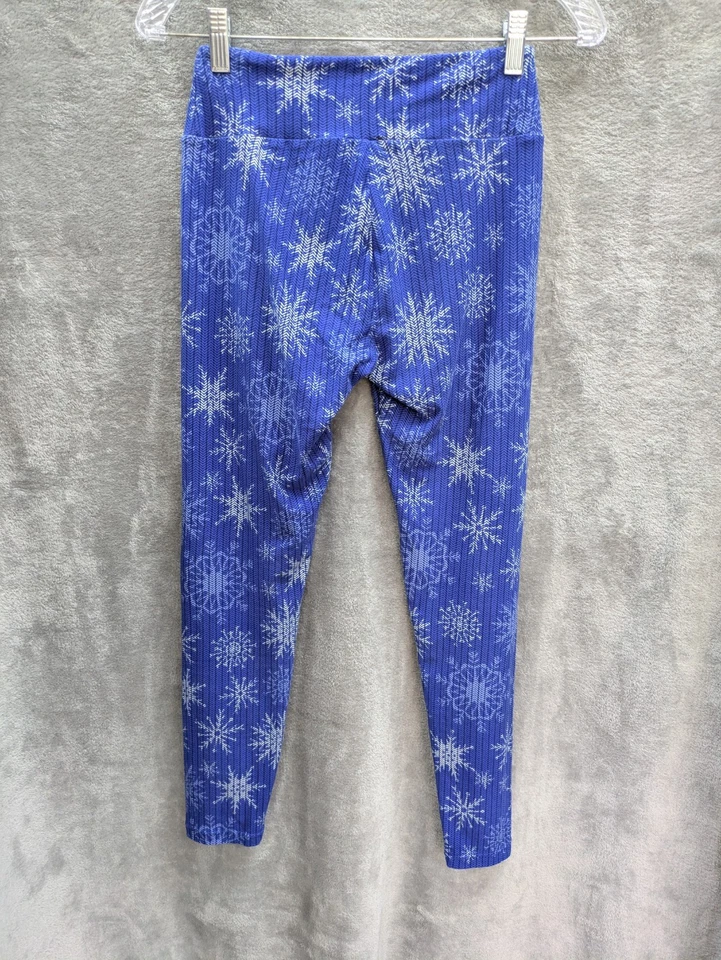 Leggings con estampado de copo de nieve para mujer talla única grande informales suaves Foto 4 de 4