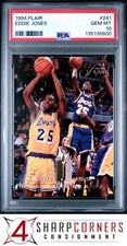 1994 FLAIR #241 EDDIE JONES RC LAKERS PSA 10