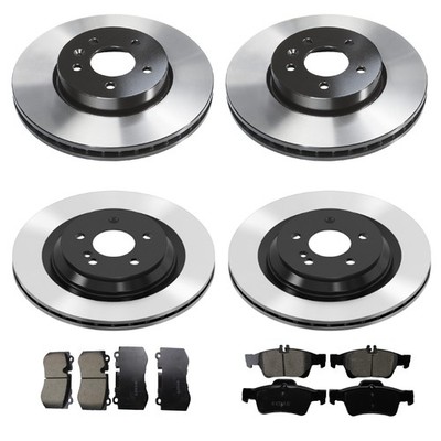 Wagner Front Rear Rotors Akebono EURO Disc Brake Pads Kit For W221 S400 S550