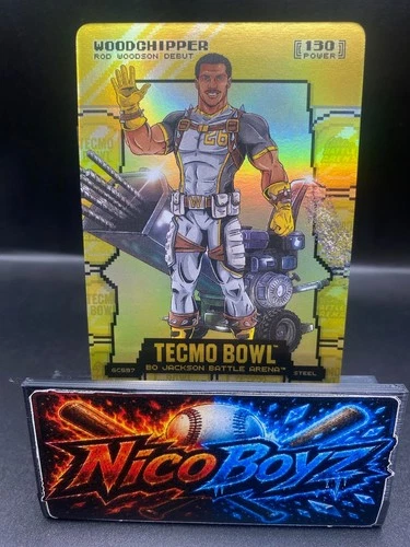 BO JACKSON BATTLE ARENA Tecmo Bowl Steel Gold Coin Flip WoodChipper Rod Woodson