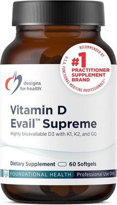 Designs for Health D-Evail Supreme - 5,000 IU Vitamin D3 Supplement with VIT K