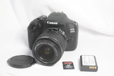 Canon EOS 2000D Spiegelreflexkamera + EF-S 18-55mm 3.5-5.6 IS II - Guter Zustand - Bild 1 von 4