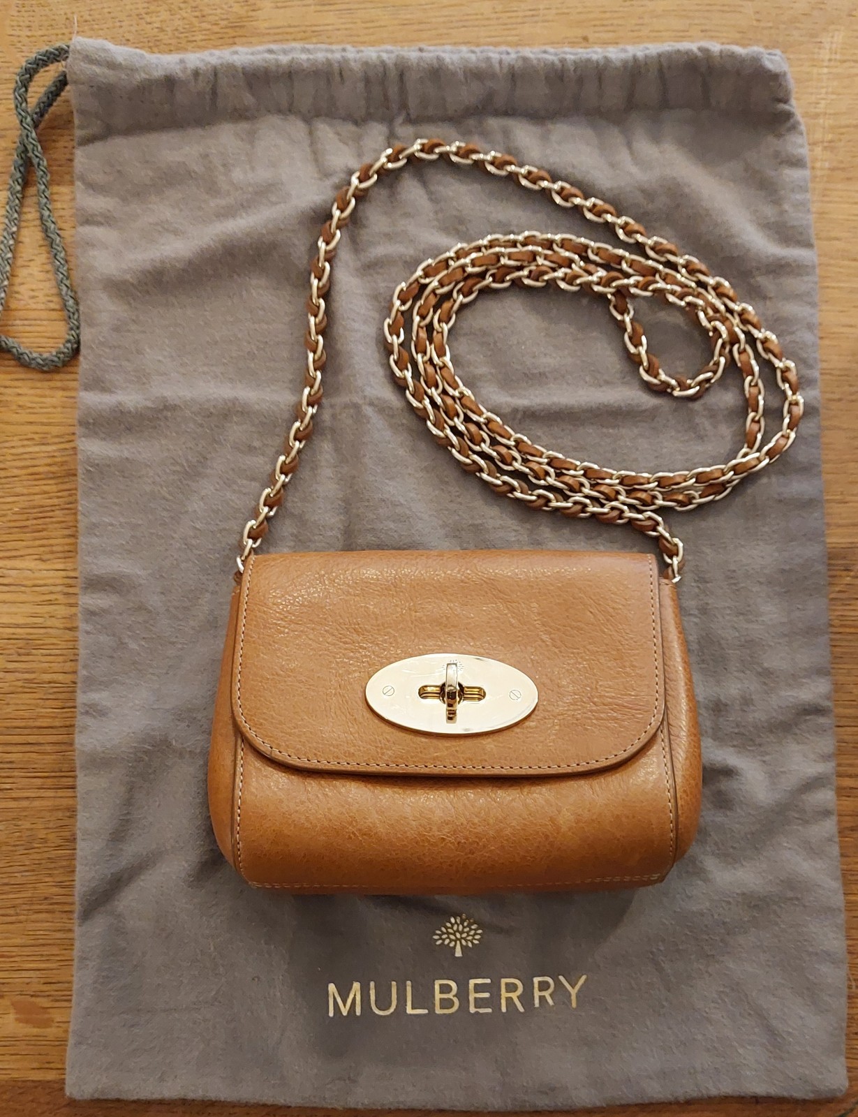 Mulberry Mini Lily Tan Crossbody Bag