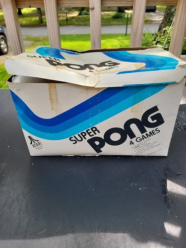 Atari Super Pong 4 Juegos Modelo C-140 Años 70 De Colección Con Caja Y Papeles - Sin Probar