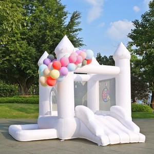 White Bounce House with Blower,suitable for Yard,Parties,Events,Children's Gifts