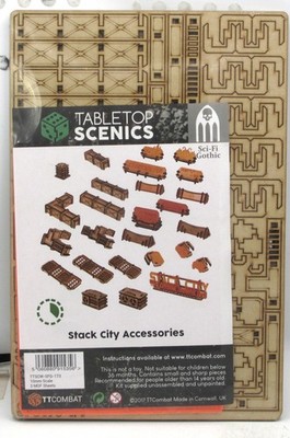 TTCombat TTSCW-SFG-173 Stack City Accessories (Sci-Fi Gothic) Terrain Add-on Kit